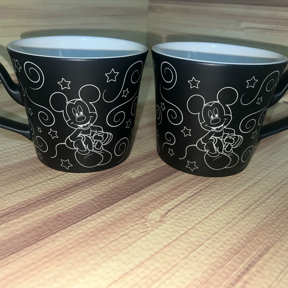 Disney Black and White Mickey Mouse Mug Pair